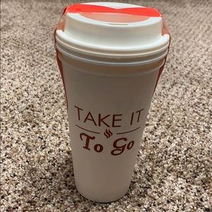 NWT Set of 2 reusable coffee cups with lids  BPA free dishwasher microwa…
